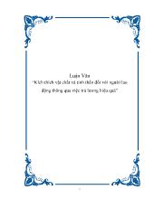 Đề tài Kích thích vật chất và tinh thần đối với người lao động thông qua việc trả lương hiệu quả
