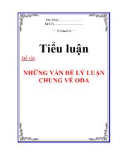 Đề tài Những vấn đề lý luận chung về ODA