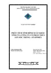 Đề tài Phân tích tình hình xuất khẩu tôm của công ty cổ phần thủy sản Sóc Trăng - Stapimex