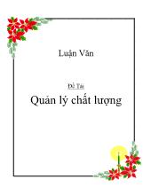 Đề tài Quản lý chất lượng