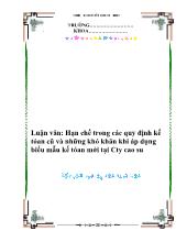 Đề tài Tình hình và phương pháp Kế toán nguyên vật liệu - công cụ dụng cụ tại Công ty Cao Su