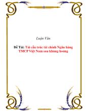 Luận văn Tái cấu trúc tài chính Ngân hàng TMCP Việt Nam sau khủng hoảng