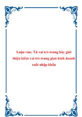 Luận văn Thúc đẩy xuất khẩu hàng thủ công mỹ nghệ sang thị trường Nhật Bản của Trung tâm thương mại Hồ Gươm