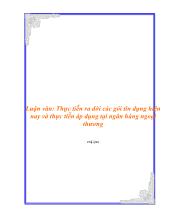 Luận văn Vai trò của tín dụng trung và dài hạn với nền kinh tế và giải pháp nhằm nâng cao chất lượng tín dụng trung dài hạn tại Ngân hàng Ngoại thương Việt Nam