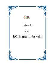 Đề tài Một số giải pháp nhằm hoàn thiện hoạt động đánh giá nhân viên tại Viễn thông thành phố Hồ Chí Minh