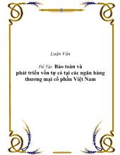 Luận văn Bảo toàn và phát triển vốn tự có tại các ngân hàng thương mại cổ phần Việt Nam