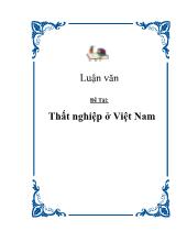 Luận văn Thất nghiệp ở Việt Nam