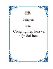 Tiểu luận Công nghiệp hoá và hiện đại hoá