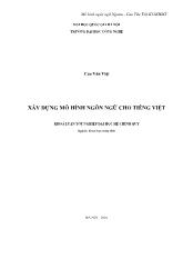 Đề tài Xây dựng mô hình ngôn ngữ cho tiếng Việt