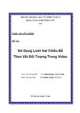 Đề tài Sử dụng lưới hai chiều để theo vết đối tượng trong Video