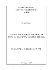 Đề tài Giải pháp nâng cao độ an ninh thông tin trong mạng lan không dây