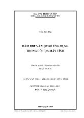 Đề tài Hàm rbf và một số ứng dụng trong đồ họa máy tính
