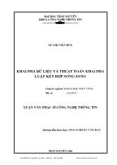 Đề tài Khai phá dữ liệu và thuật toán khai phá luật kết hợp song song