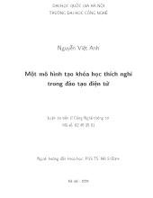 Đề tài Một mô hình tạo khóa học thích nghi trong đào tạo điện tử