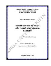 Đề tài Nghiên cứu các kỹ thuật hiển thị mô hình địa hình ba chiều