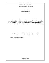 Đề tài Nghiên cứu công nghệ j2me và thử nghiệm lập trình ứng dụng trên thiết bị di động