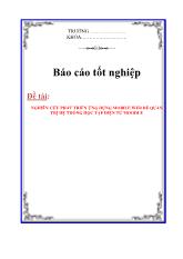 Đề tài Nghiên cứu phát triển ứng dụng mobile web để quản trị hệ thống học tập điện tử Moodle