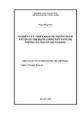 Đề tài Nghiên cứu triển khai hệ thống giám sát quản trị mạng (trên nền tảng hệ thống mã nguồn mở nagios)