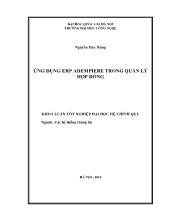 Đề tài Ứng dụng ERP Adempiere trong quản lý hợp đồng