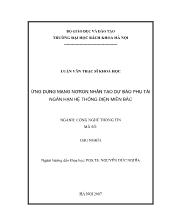 Đề tài Ứng dụng mạng Nơron nhân tạo dự báo phụ tải ngắn hạn hệ thống điện Miền Bắc