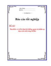 Đề tài Tìm hiểu và triển khai hệ thống quản trị nhân sự dựa trên nền tảng OFBiz