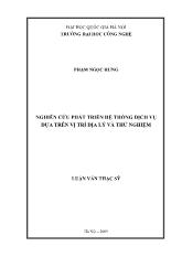 Đề tài Nghiên cứu phát triển hệ thống dịch vụ dựa trên vị trí địa lý và thử nghiệm