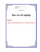 Đề tài Nghiên cứu ứng dụng thủy ký bảo vệ bản quyền tài liệu số