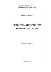 Đề tài Nghiên cứu và đề xuất giải pháp an ninh đầu cuối cho ngn