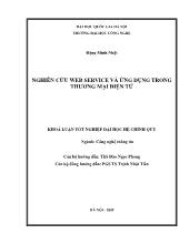 Đề tài Nghiên cứu web service và ứng dụng trong thương mại điện tử