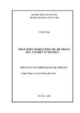 Đề tài Phát triển mobile web cho hệ thống học tập điện tử moodle