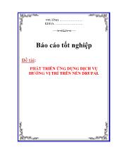 Đề tài Phát triển ứng dụng dịch vụ hướng vị trí trên nền Drupal