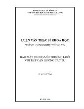 Đề tài Bảo mật trong môi trường lưới với tiếp cận hướng tác từ