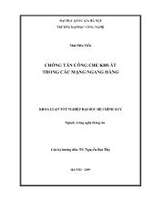 Đề tài Chống tấn công che khuất trong các mạng ngang hàng