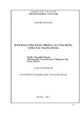 Đề tài Đảm bảo công bằng trong các ứng dụng cộng tác ngang hàng
