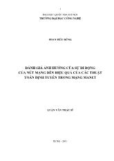 Đề tài Đánh giá ảnh hưởng của sự di động của nút mạng đến hiệu quả của các thuật toán định tuyến trong mạng manet