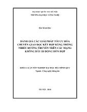 Đề tài Đánh giá các giải pháp tối ưu hóa chuyển giao dọc kết hợp băng thông nhiều đường truyền trên các mạng không dây di động hỗn hợp
