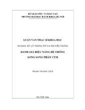 Đề tài Đánh giá hiệu năng hệ thống song song phân cụm