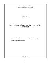 Đề tài Dịch vụ web hỗ trợ đầu tư trực tuyến tính roi