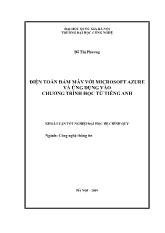 Đề tài Điện toán đám mây với microsoft azure và ứng dụng vào chương trình học từ tiếng anh