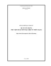 Đề tài Dự án xây dựng thư viện hồ sơ môn học điện tử trên mạng