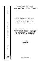Đề tài Phát triển ứng dụng GIS trên thiết bị di động