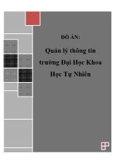 Đề tài Quản lý thông tin trường Đại Học Khoa Học Tự Nhiên