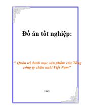 Đề tài Quản trị danh mục sản phẩm của Tổng công ty chăn nuôi Việt Nam