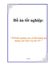 Đề tài Website quảng cáo và bán hàng qua mạng của viện Vacxin NT