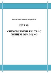 Đề tài Chương trình thi trắc nghiệm qua mạng