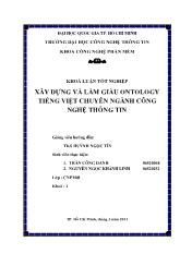 Đề tài Xây dựng và làm giàu ontology tiếng việt chuyên ngành công nghệ thông tin
