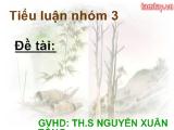 Báo cáo Phương pháp sắc ký