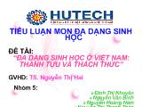 Đề tài Đa dạng sinh học ở Việt Nam, thành tựu và thách thức
