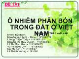 Đề tài Ô nhiễm phân bón trong đất ở Việt Nam