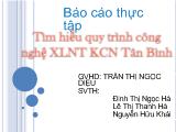 Đề tài Tìm hiểu quy trình công nghệ XLNT KCN Tân Bình